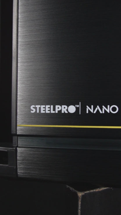 Amplificador  Nano 1200  Steelpro para Subwoofer  Monoblock Bass 1200W MAX 2  Ohm estable Alto Rendimiento Open Show, Crossover LPF/FULL, Bass Boost 12 dB, Fase Variable, Control de Bajos